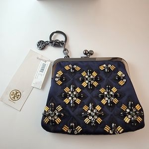 Tory Burch Jeweled Coin Pouch Key Fob - NWT
